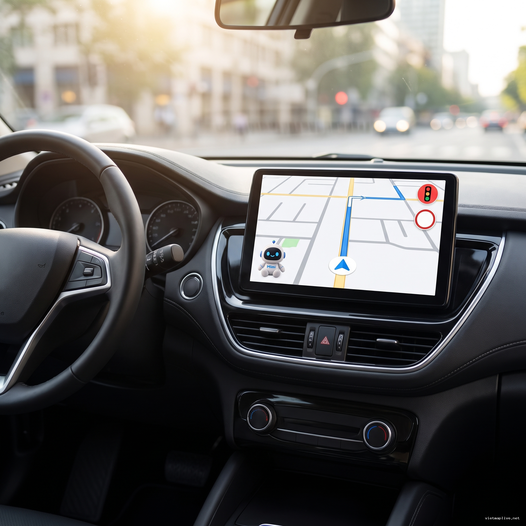 Kết nối VietMap Live với Android Auto qua màn hình ô tô