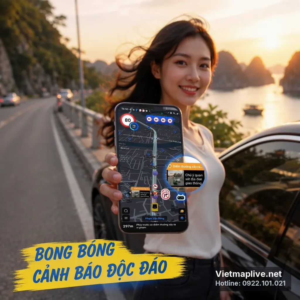 Tính năng bong bóng cảnh báo giao thông trên điện thoại