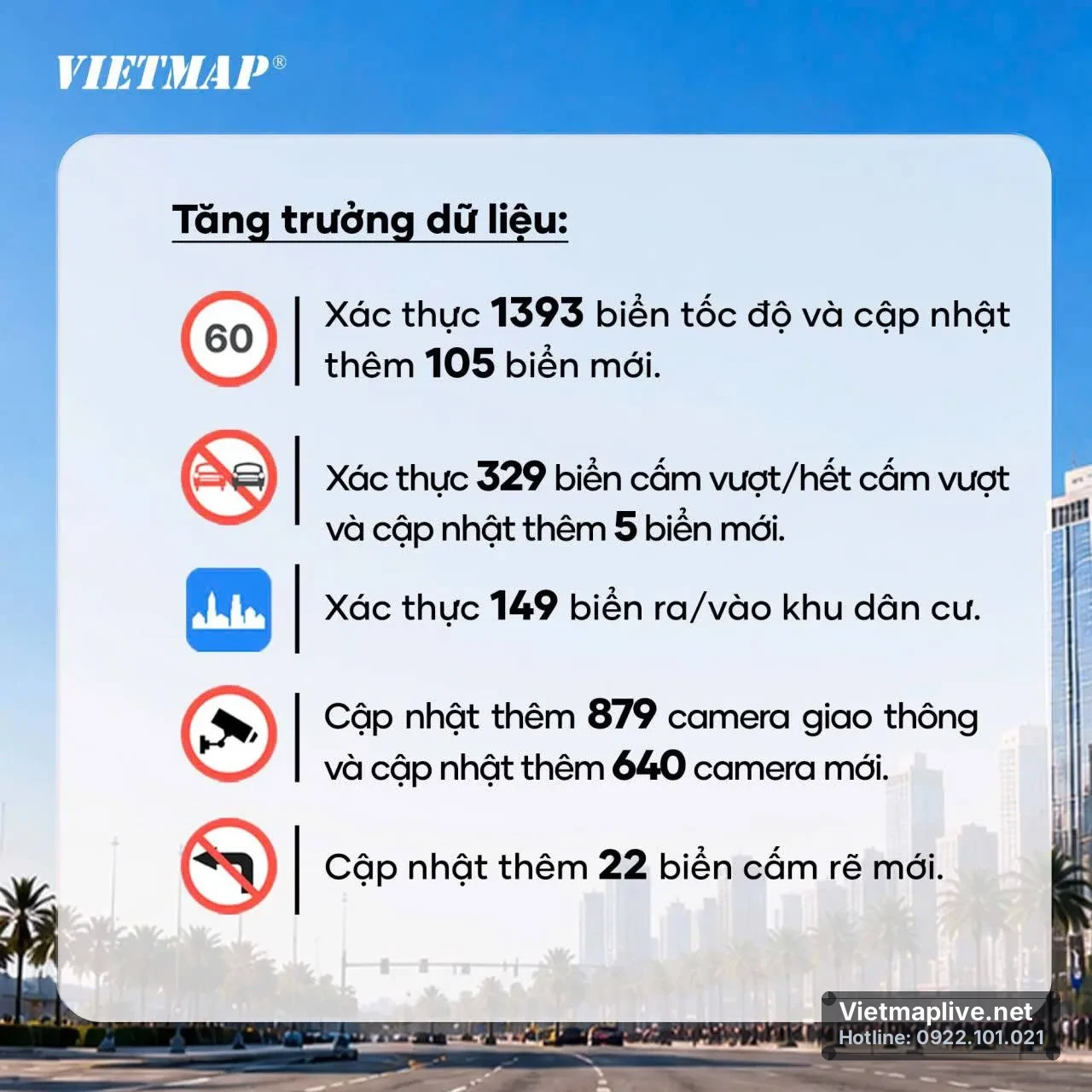 Cập nhật dữ liệu tuần 4 tháng 7 trên VietMap Live