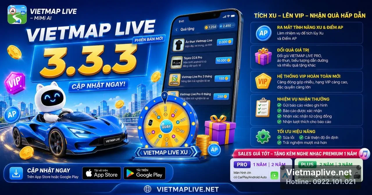 Cập Nhật VietMap Live 3.3.3: Trải Nghiệm Dẫn Đường Đỉnh Cao Với Nhiều Tính Năng Mới