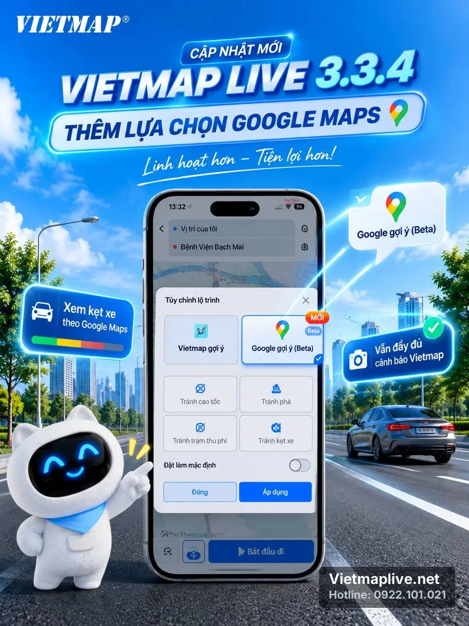 Cập nhật VietMap Live 3.3.4: Linh hoạt dẫn đường và giọng đọc tự nhiên hơn