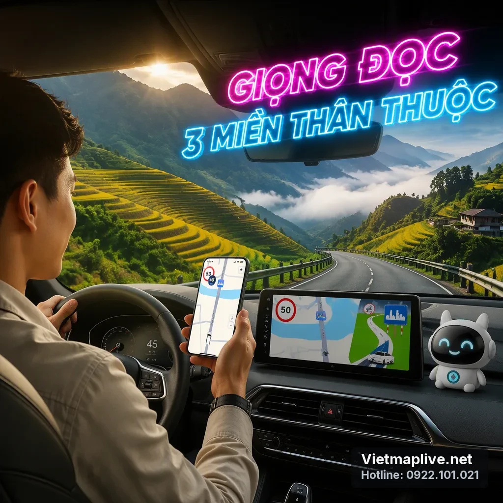 Giọng đọc 3 miền trên VietMap Live mang lại cảm giác gần gũi