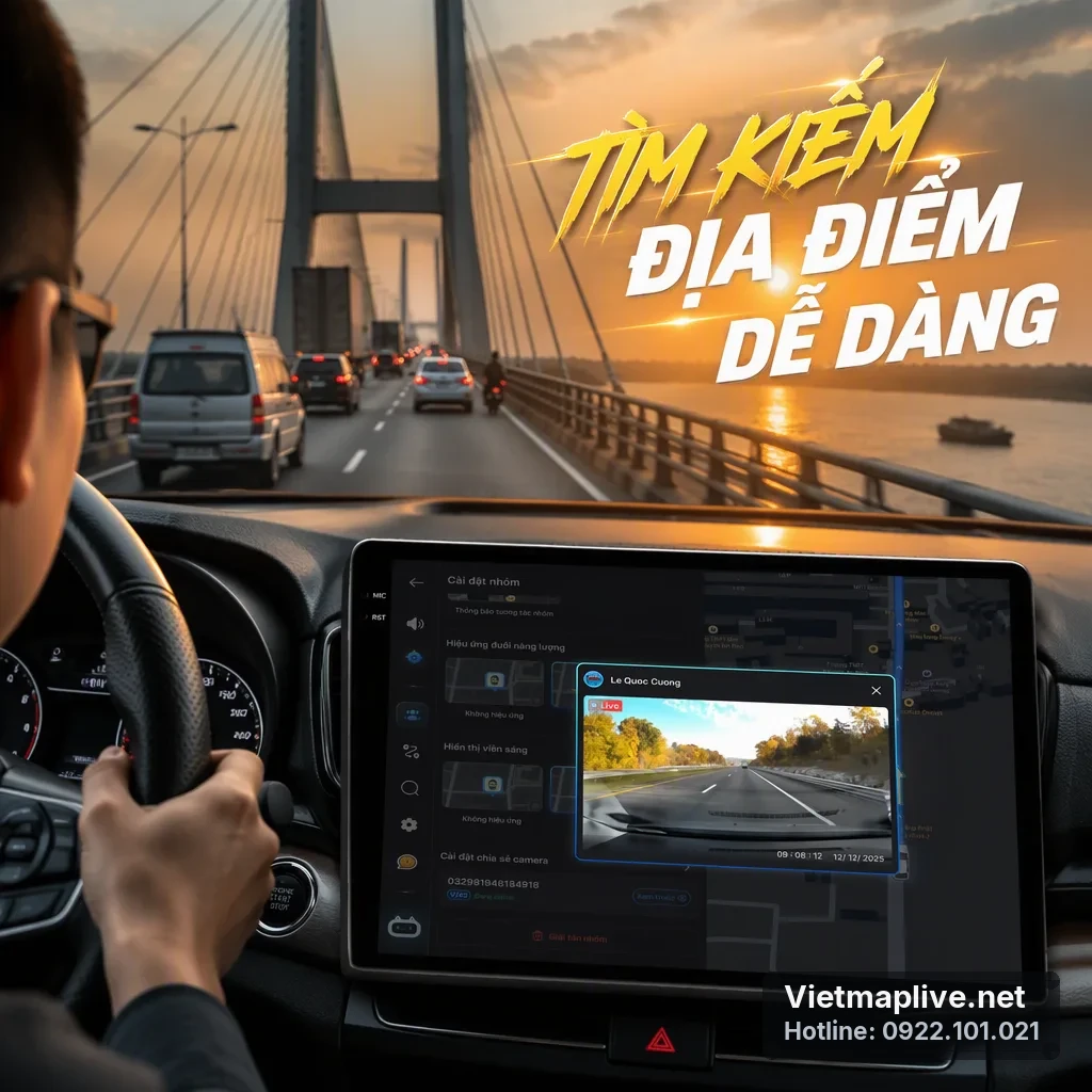 Hình ảnh minh họa chia sẻ vị trí từ Google Maps sang Vietmap Live trên điện thoại