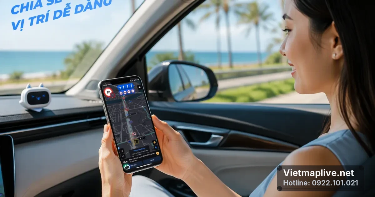 Cách chia sẻ điểm đến từ Google Maps sang Vietmap Live chỉ trong 1 nốt nhạc