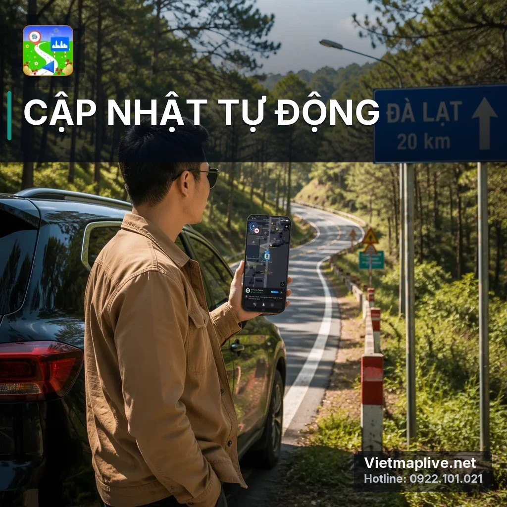 Giao diện ứng dụng VietMap Live hiển thị trên điện thoại