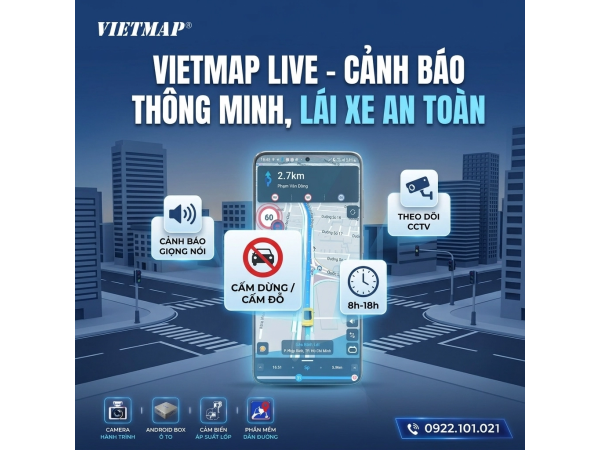 Giải Pháp Cho Bác Tài: Cảnh Báo Cấm Dừng Cấm Đỗ Trên Vietmap Live