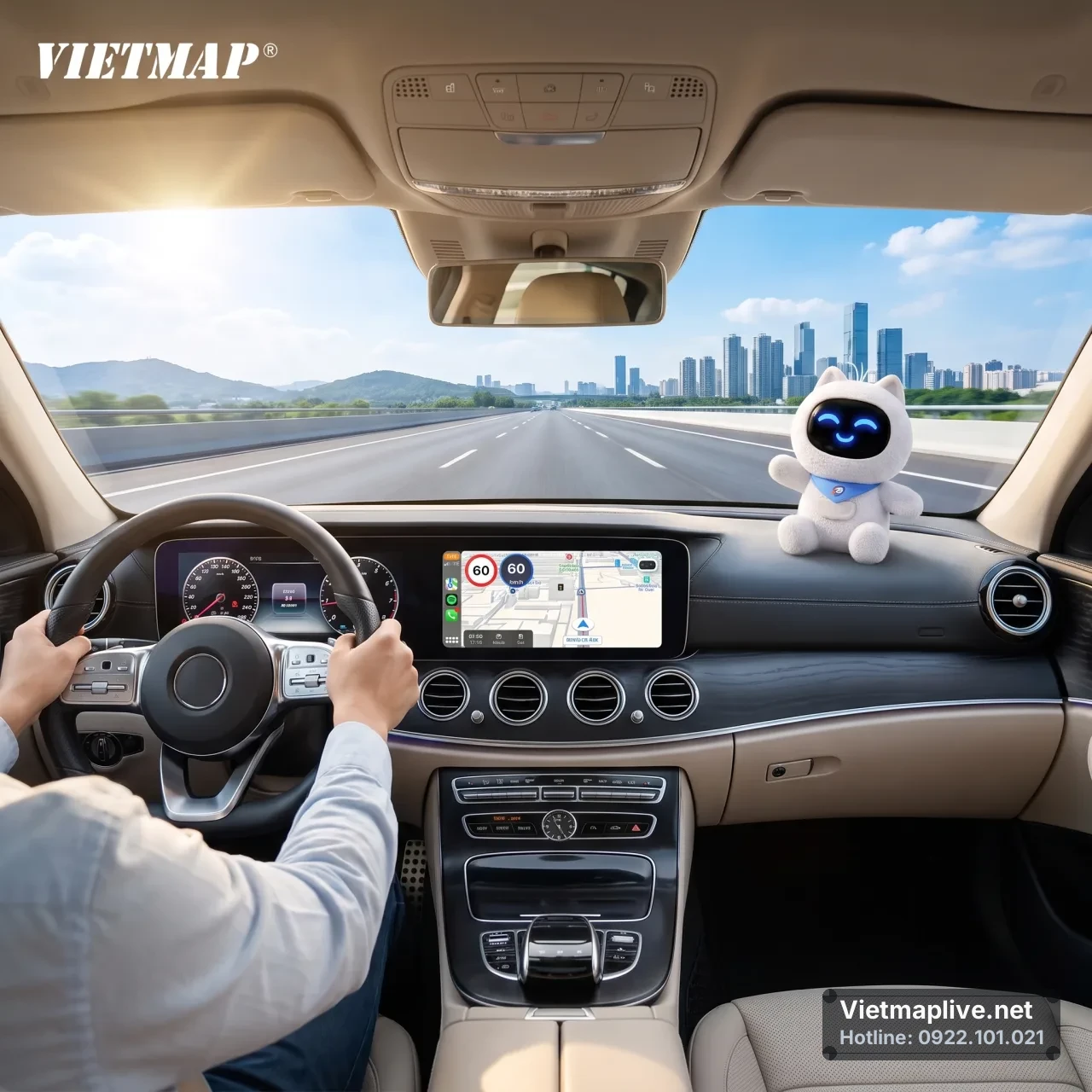 Trải nghiệm lái xe với VietMap Live trên màn hình CarPlay