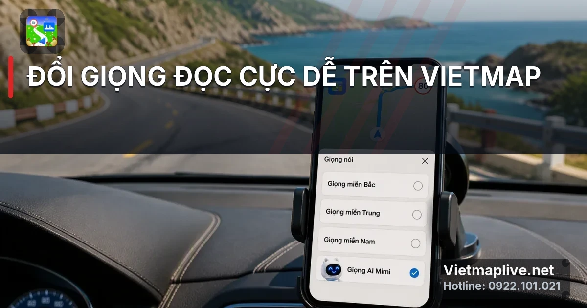 Hướng dẫn đổi giọng đọc VietMap Live theo từng vùng miền