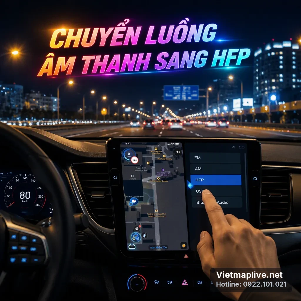 Chuyển âm thanh sang kênh HFP trên màn hình xe