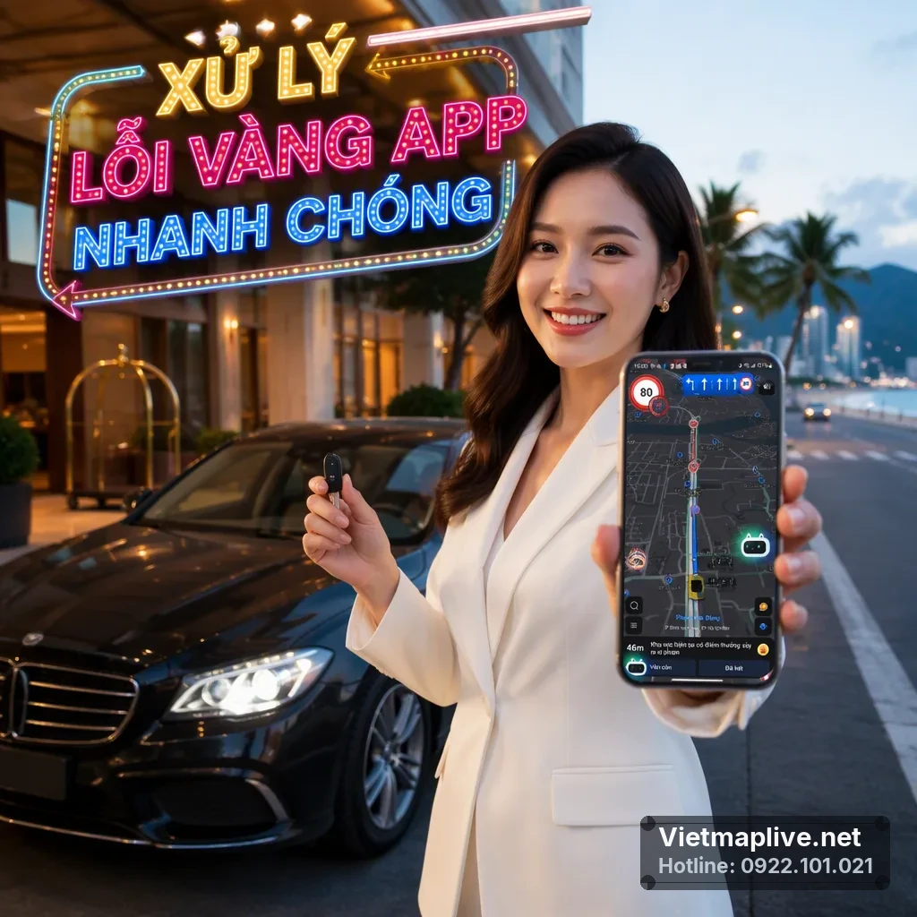 Tình huống VietMap Live bị văng khi đang lái xe