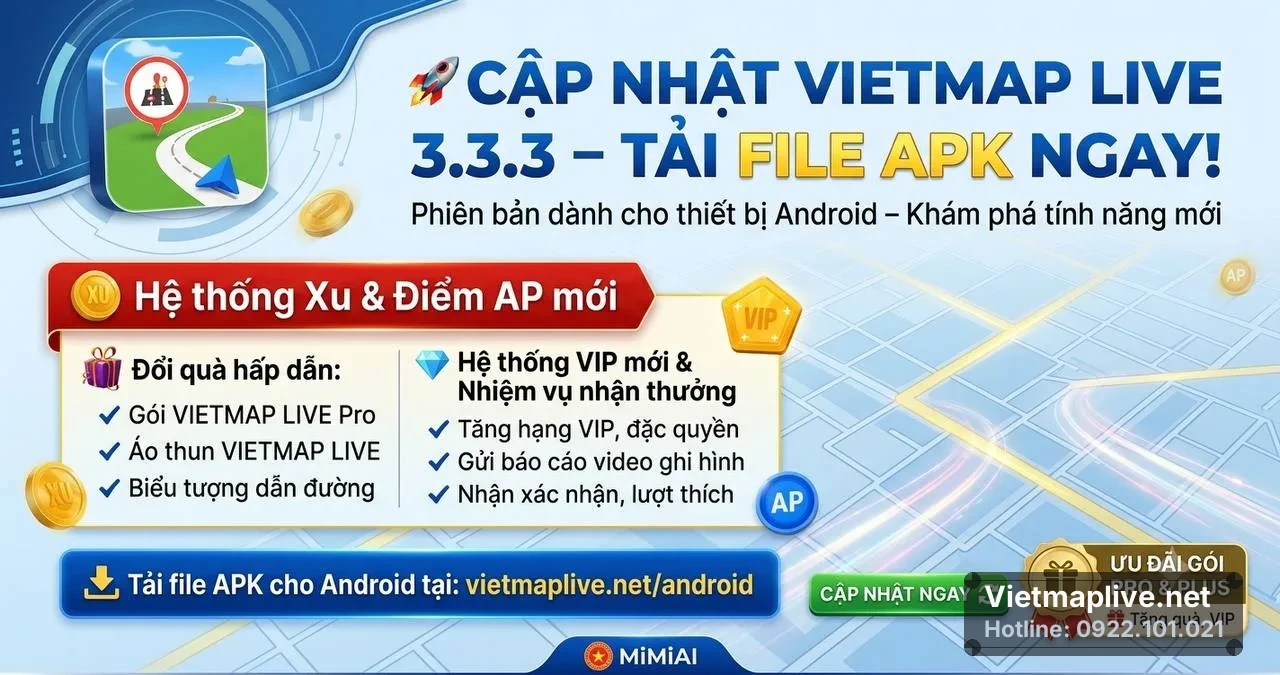 Hệ thống Xu và Điểm AP trong VietMap Live 3.3.3