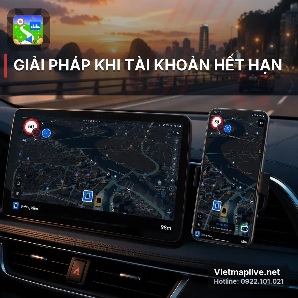 Cách xử lý khi tài khoản VietMap Live hết hạn với gói bản quyền