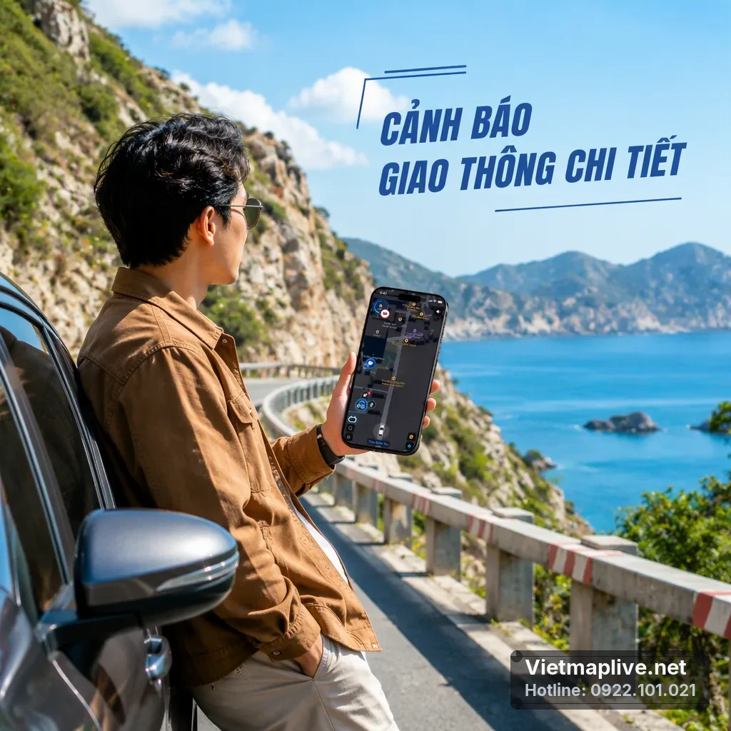Tính năng dẫn đường và cảnh báo trên VietMap Live Pro