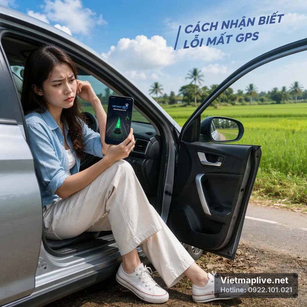 Điện thoại hiển thị lỗi mất tín hiệu GPS trong xe