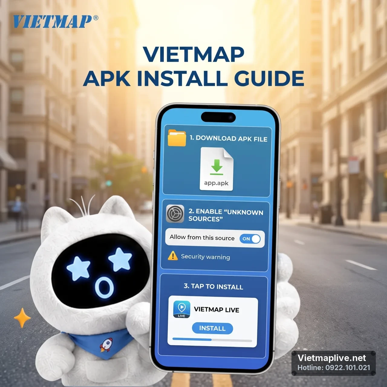 Hướng dẫn cài đặt VietMap Live APK trên điện thoại Android