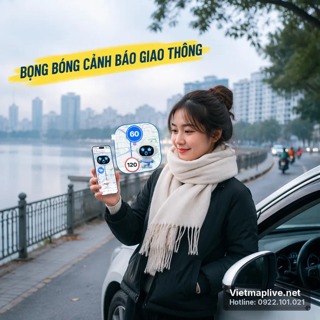Tính năng bong bóng cảnh báo giao thông trên màn hình điện thoại Android