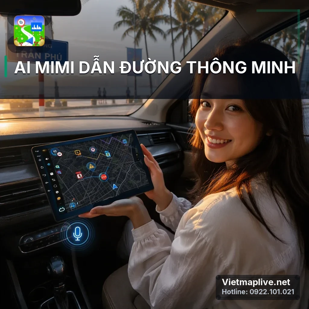 Tính năng AI Mimi trên màn hình xe, hỗ trợ dẫn đường bằng giọng nói