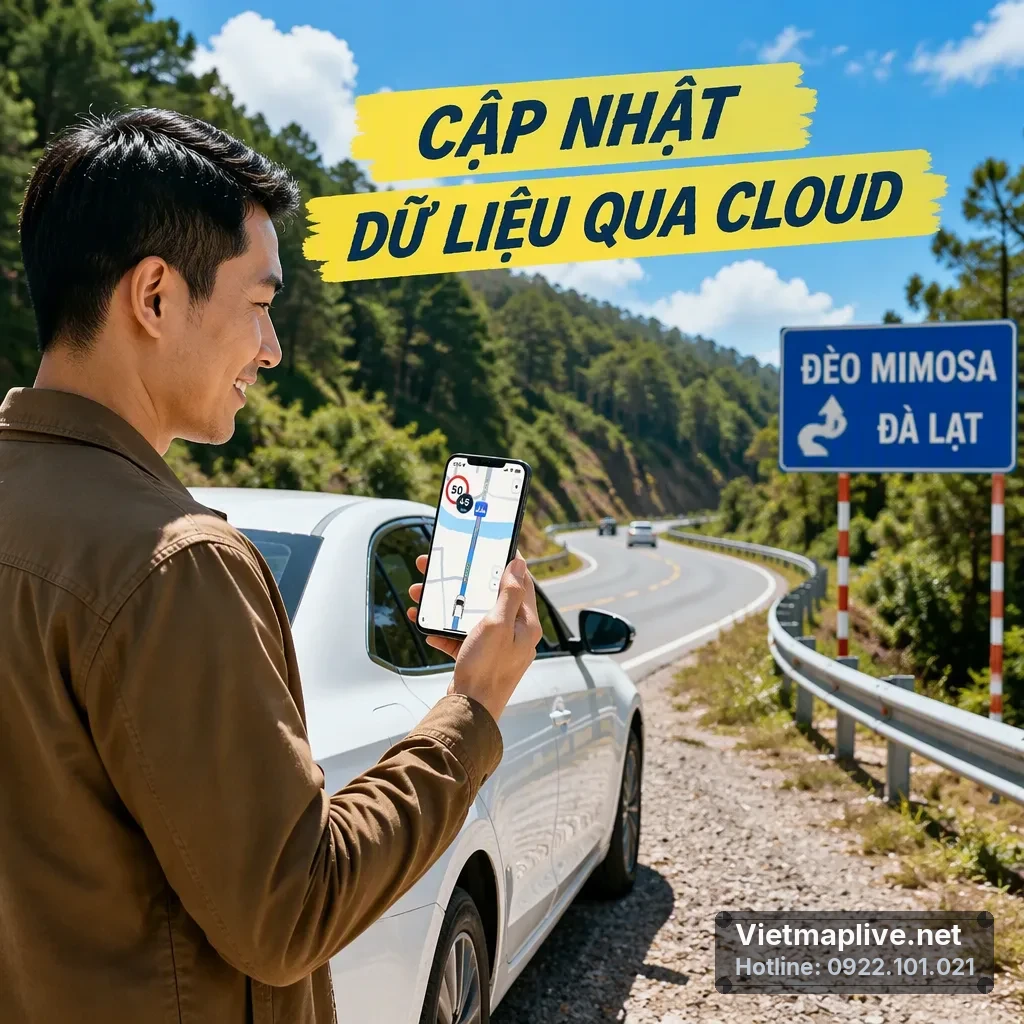 Tài xế Việt sử dụng VietMap Live trên màn hình điện thoại hoặc ô tô.
