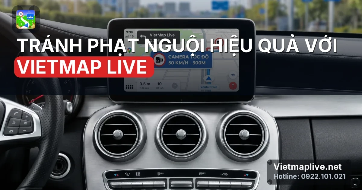 Giải pháp Vietmap Live cảnh báo phạt nguội: Lái xe an toàn và tự tin hơn