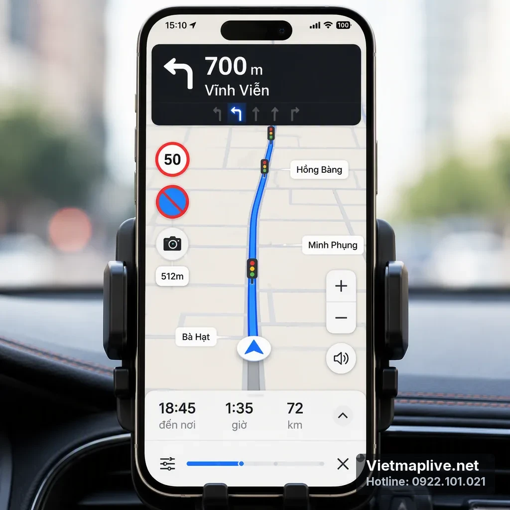 Chi tiết tính năng dẫn đường offline của VietMap Live
