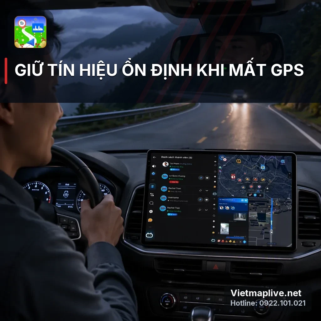 Tài xế sử dụng VietMap Live khi mất tín hiệu GPS