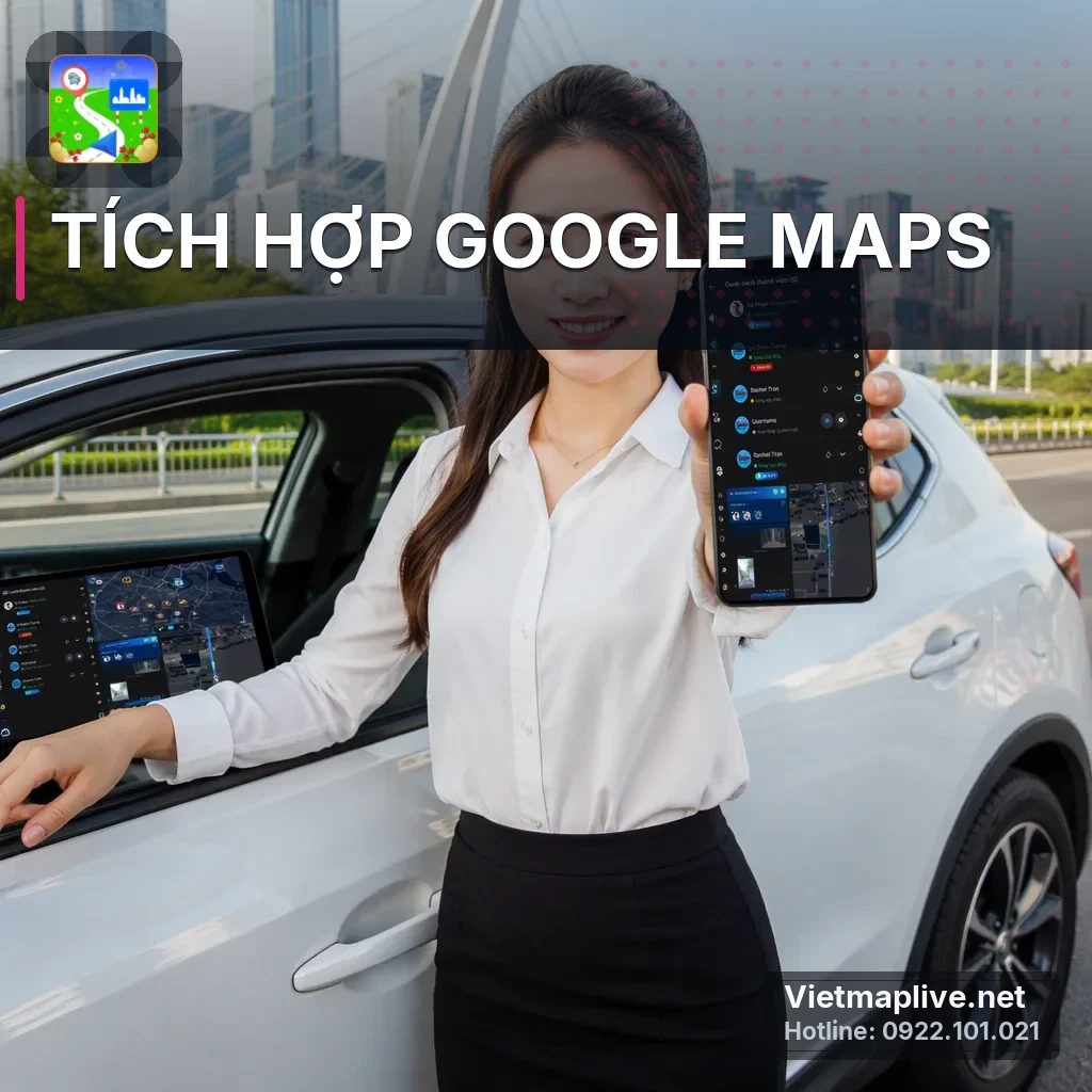 Dẫn đường Google Maps trên Vietmap Live MiMi AI