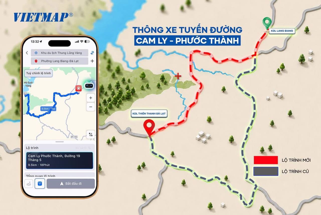 Khám Phá Tuyến Đường Mới Đà Lạt Cùng VietMap Live